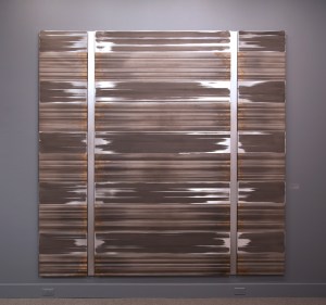 Monumental..? (2013), 8.5ft x 8.5ft, Ash of the Nanking Cherry, Charcoal, Rust and Acrylic on Aluminum